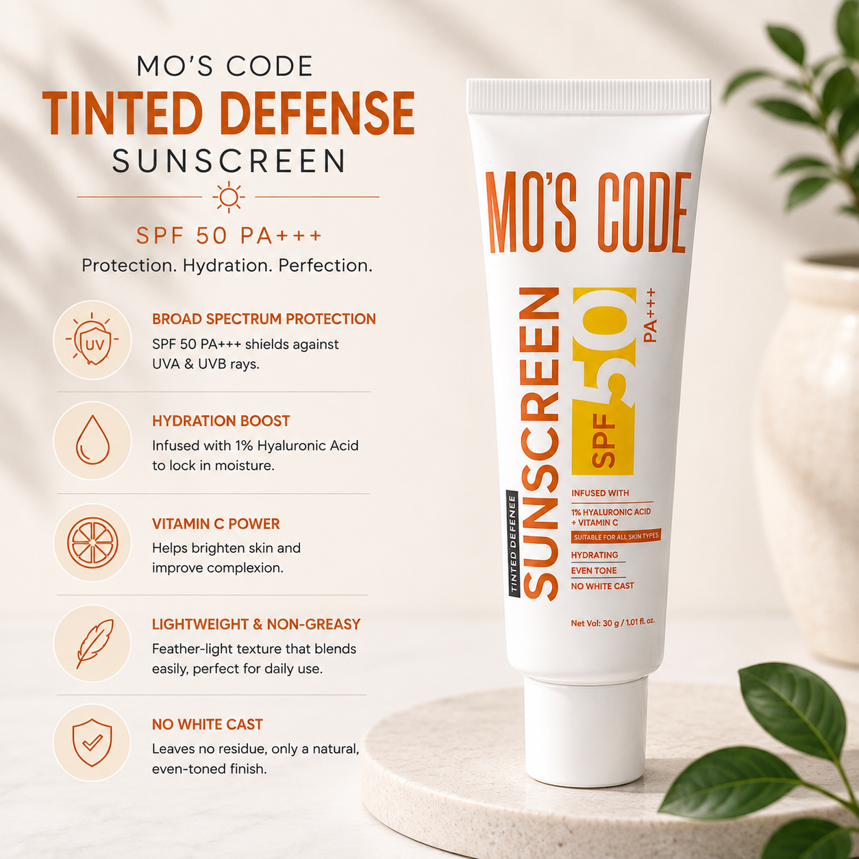Tinted Defense Sunscreen SPF 50 PA+++